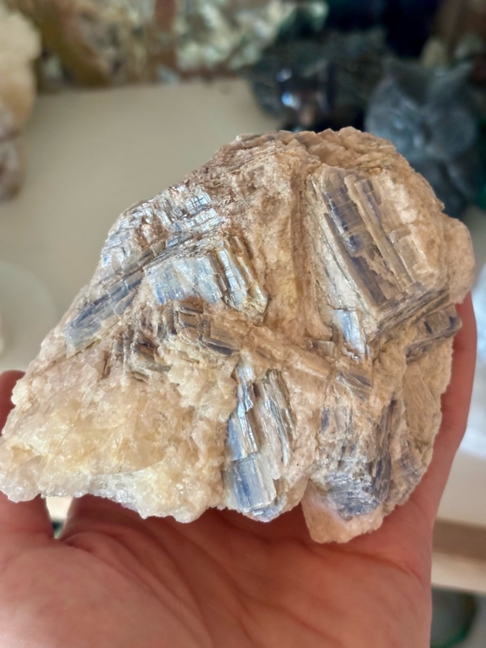Large Blue Kyanite in Quartz Crystal Matrix – Raw Natural Specimen
